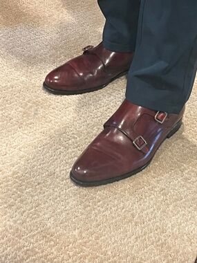 “Poitier” double monk size 8.5 (US 9.5) in oxblood